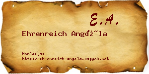 Ehrenreich Angéla névjegykártya